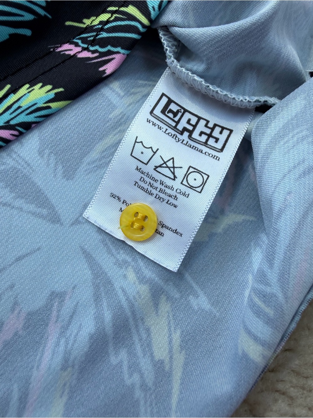 Lofty Llama Men’s Size XL Extra Large The Palmer Neon Palm Tree Golf Polo - Picture 6 of 8